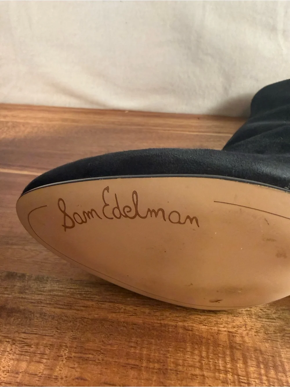 Sam Edelman Black Suede Ankle Boots Size 9